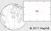 Blank Location Map of the area around 7° 41' 23" S, 4° 10' 30" W