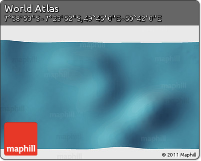 Satellite 3D Map of the Area around 7° 41' 23" S, 50° 13' 30" E