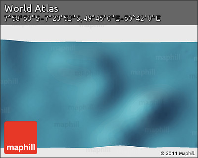 Satellite 3D Map of the Area around 7° 41' 23" S, 50° 13' 30" E