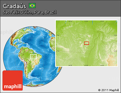 Physical Location Map of Gradaús