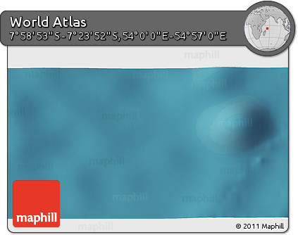 Satellite 3D Map of the Area around 7° 41' 23" S, 54° 28' 30" E