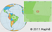 Political Location Map of the area around 7° 41' 23" S, 56° 1' 29" W