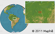 Satellite Location Map of the area around 7° 41' 23" S, 56° 1' 29" W
