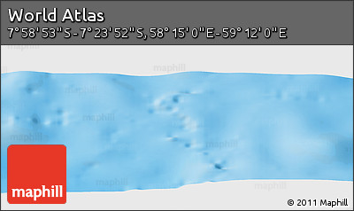 Physical Panoramic Map of the Area around 7° 41' 23" S, 58° 43' 30" E