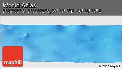 Physical Panoramic Map of the Area around 7° 41' 23" S, 60° 25' 29" E