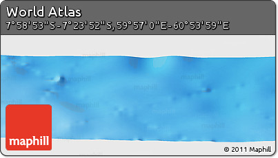 Physical Panoramic Map of the Area around 7° 41' 23" S, 60° 25' 29" E