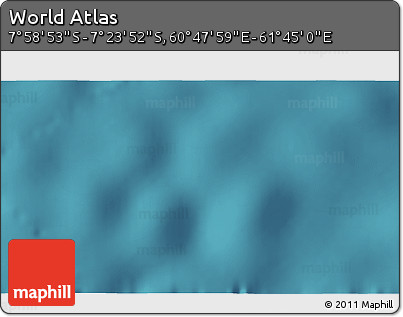 Satellite 3D Map of the Area around 7° 41' 23" S, 61° 16' 29" E