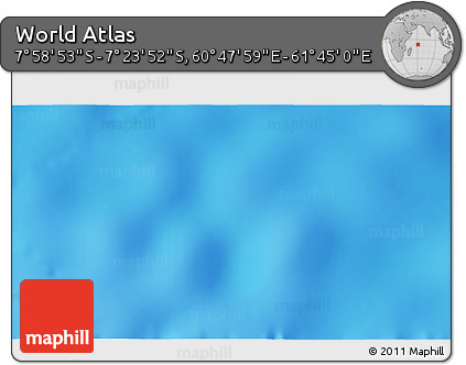 Shaded Relief 3D Map of the Area around 7° 41' 23" S, 61° 16' 29" E