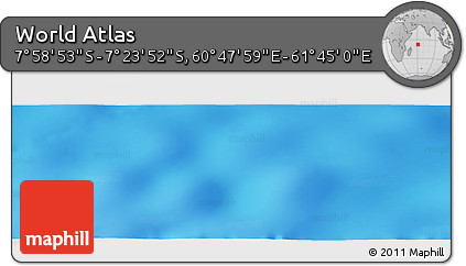 Physical Panoramic Map of the Area around 7° 41' 23" S, 61° 16' 29" E