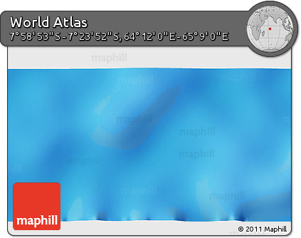 Physical 3D Map of the Area around 7° 41' 23" S, 64° 40' 30" E
