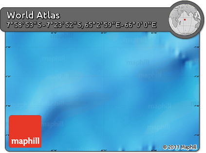 Physical Map of the Area around 7° 41' 23" S, 65° 31' 30" E