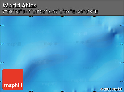 Physical Map of the Area around 7° 41' 23" S, 65° 31' 30" E