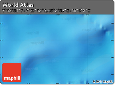 Physical Map of the Area around 7° 41' 23" S, 65° 31' 30" E