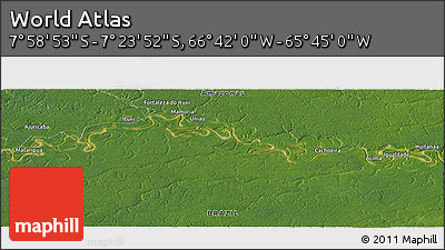 Satellite Panoramic Map of the Area around 7° 41' 23" S, 66° 13' 29" W