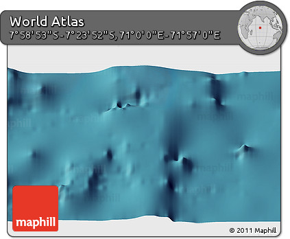 Satellite 3D Map of the Area around 7° 41' 23" S, 71° 28' 29" E