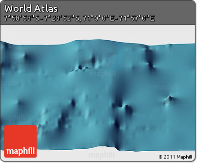 Satellite 3D Map of the Area around 7° 41' 23" S, 71° 28' 29" E