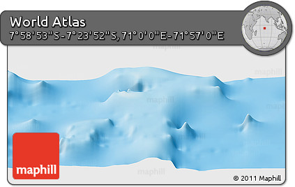 Physical Panoramic Map of the Area around 7° 41' 23" S, 71° 28' 29" E