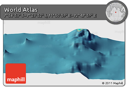 Satellite Panoramic Map of the Area around 7° 41' 23" S, 72° 19' 29" E