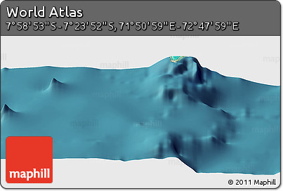 Satellite Panoramic Map of the Area around 7° 41' 23" S, 72° 19' 29" E
