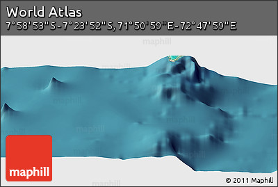 Satellite Panoramic Map of the Area around 7° 41' 23" S, 72° 19' 29" E