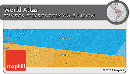 Political Panoramic Map of the Area around 7° 41' 23" S, 72° 10' 30" W
