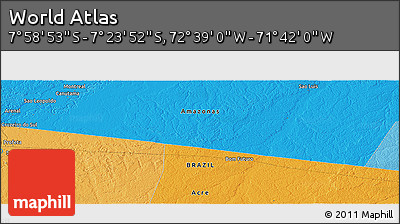 Political Panoramic Map of the Area around 7° 41' 23" S, 72° 10' 30" W