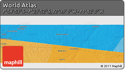 Political Panoramic Map of the Area around 7° 41' 23" S, 72° 10' 30" W