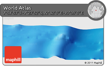 Physical Panoramic Map of the Area around 7° 41' 23" S, 73° 10' 30" E
