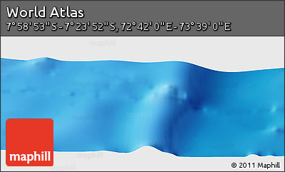 Physical Panoramic Map of the Area around 7° 41' 23" S, 73° 10' 30" E