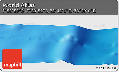 Physical Panoramic Map of the Area around 7° 41' 23" S, 73° 10' 30" E