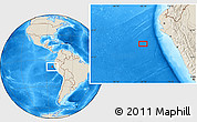 Shaded Relief Location Map of the area around 7° 41' 23" S, 83° 13' 29" W