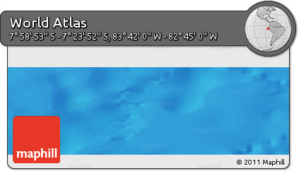 Shaded Relief Panoramic Map of the Area around 7° 41' 23" S, 83° 13' 29" W