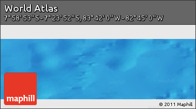 Shaded Relief Panoramic Map of the Area around 7° 41' 23" S, 83° 13' 29" W