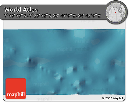 Satellite 3D Map of the Area around 7° 41' 23" S, 84° 13' 29" E