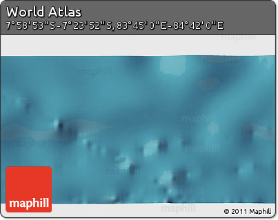 Satellite 3D Map of the Area around 7° 41' 23" S, 84° 13' 29" E