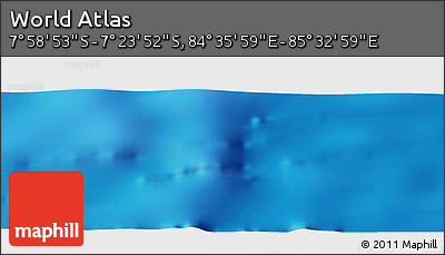 Physical Panoramic Map of the Area around 7° 41' 23" S, 85° 4' 29" E