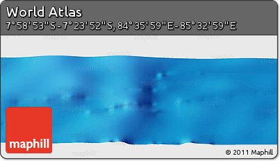 Physical Panoramic Map of the Area around 7° 41' 23" S, 85° 4' 29" E