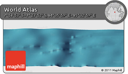 Satellite Panoramic Map of the Area around 7° 41' 23" S, 85° 4' 29" E
