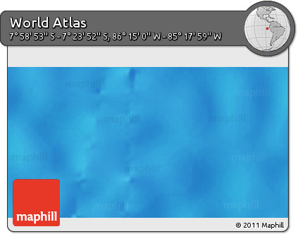 Physical 3D Map of the Area around 7° 41' 23" S, 85° 46' 30" W