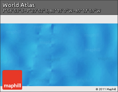 Physical 3D Map of the Area around 7° 41' 23" S, 85° 46' 30" W
