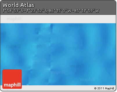 Physical 3D Map of the Area around 7° 41' 23" S, 85° 46' 30" W
