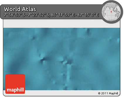 Satellite 3D Map of the Area around 7° 41' 23" S, 86° 46' 30" E