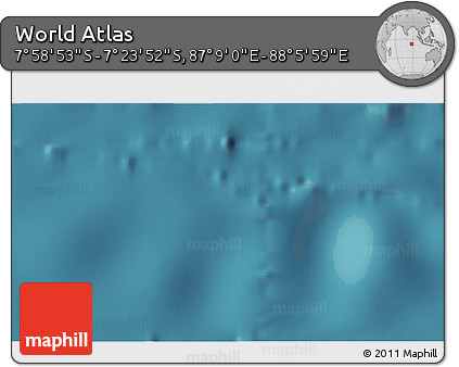 Satellite 3D Map of the Area around 7° 41' 23" S, 87° 37' 30" E