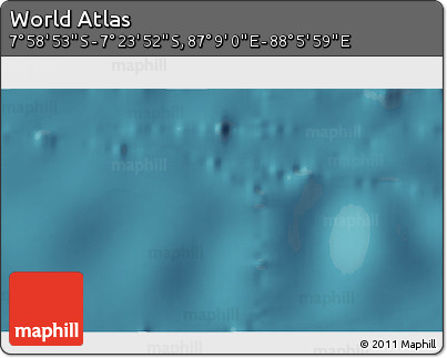 Satellite 3D Map of the Area around 7° 41' 23" S, 87° 37' 30" E