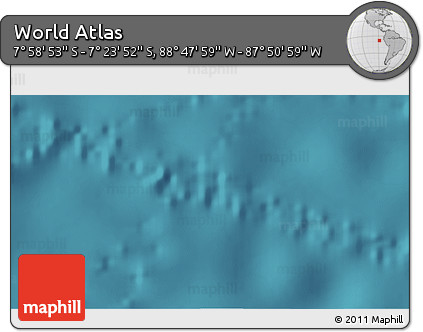 Satellite 3D Map of the Area around 7° 41' 23" S, 88° 19' 29" W