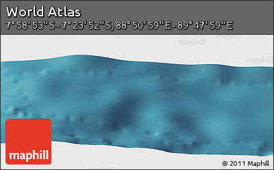 Satellite Panoramic Map of the Area around 7° 41' 23" S, 89° 19' 29" E