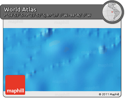Shaded Relief 3D Map of the Area around 7° 41' 23" S, 89° 10' 30" W