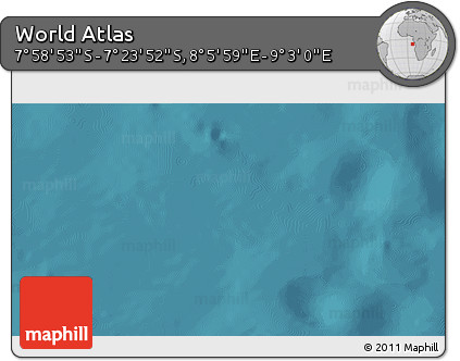 Satellite 3D Map of the Area around 7° 41' 23" S, 8° 34' 29" E