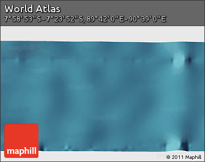 Satellite 3D Map of the Area around 7° 41' 23" S, 90° 10' 30" E