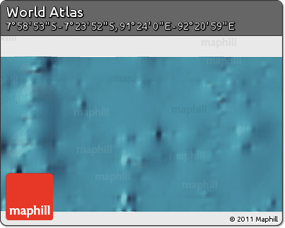 Satellite 3D Map of the Area around 7° 41' 23" S, 91° 52' 30" E